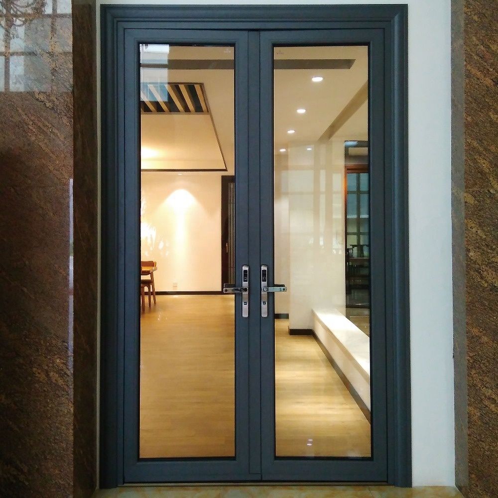 Door with glass repair and replacement door glass pane