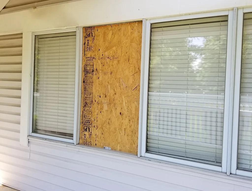 Emergency window and door board up service for residential and commercial properties Seattle Washington